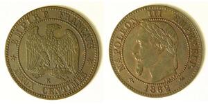 FRANCE 2 Centimes 1862 K - Bronze - Napoleon III. - XF/aUNC - 1714