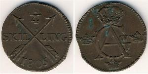 1/4 Скиллинг Svezia Rame 