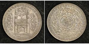  
 
   1905, India, Hyderabad, Mir Mahbub Ali Khan. Silver Rupee Coin. XF!   Condition: XF!  Denomination: Rupee  Reference: KM-40.1. R!   Mint Year: 1905 (AH 1323)  Mint Place: Haidarabad (Farkh ...