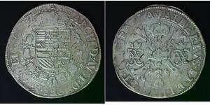 SPANISH NETHERLANDS 1 Patagon ND - Silver 0.875 - Albert and Isabella - 4586