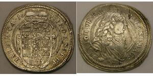 BRANDENBURG ANSBACH (German Margravate) 1/6 Thaler 1676 - Silver - XF- - 3005 *