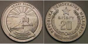 MADAGASCAR 20 Ariary 1978 - Nickel - F.A.O. - aUNC - 188 *