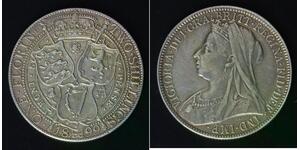 GREAT BRITAIN 1 Florin (Two Shillings) 1899 - Silver 0.925 - Victoria - 3940