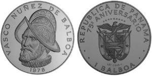 1 Balboa Panamá Níquel/Cobre Vasco Núñez de Balboa (1475 – 1519)