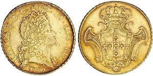 12800 Reis Kingdom of Portugal (1139-1910) Gold Johann V. von Portugal (1689-1750)