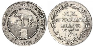 Anhalt-Bernburg, Friedrich Albrecht Gulden 1793. Mann 700, Jaeger 34. Winzige Schrötlingsfehler, sehr schön