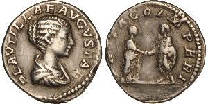 1 Denier Empire romain (27BC-395) Argent Plautille (189-212)
