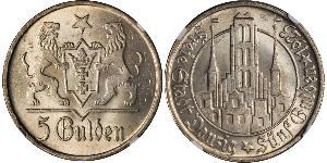 5 Gulden Gdansk (1920-1939) Argent 