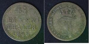MECKLENBURG SCHWERIN 1/48 Thaler 1848 - Silver 0.208 - Friedrich Franz II - 1105