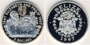 5 Dollaro Belize (1981 - ) Argento 