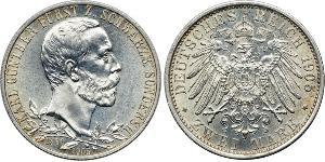 2 Mark Schwarzburg-Sondershausen (1599-1920) Argento 