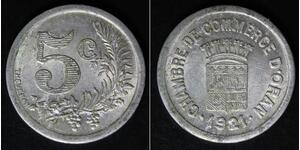 ALGERIA (Oran) 5 Centimes 1921 - Aluminum - Chamber of Commerce - VF - 1627