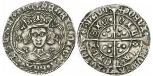 1 Гроут Королівство Англія (927-1649,1660-1707) Срібло Генріх VI (1421-1471)