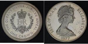 1 Крона(англійська) Острів Мен Нікель Єлизавета II (1926-2022)