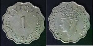 CYPRUS 1 Piastre 1938 - Copper/Nickel - aUNC - 1508