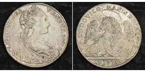  
  1795, Venice, Ludovico Manin. Large Silver Tallero 