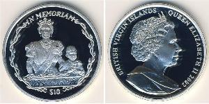 10 Dólar Islas Vírgenes Plata 