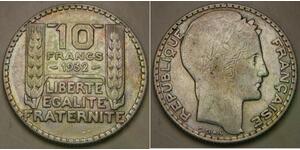 FRANCE 10 Franc 1932 - Silver 0.68 - VF+ - 1763 *