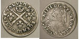 FRANCE 5 Sols 1702 BB - Silver 0.798 - Louis XIV. - VF+ - 2337 *