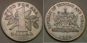 TRINIDAD & TOBAGO 1 Dollar 1979 - Copper-Nickel - F.A.O. - aUNC - 193 *