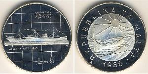 5 Lira Malta (1964 - ) Silber 