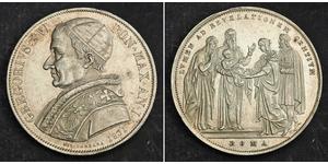  
  1831, Vatican, Pope Gregory XVI. Silver 