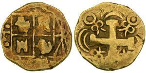 2 Эскудо Новая Гранада (1717 - 1819) Золото Фердинанд VI  король Испании (1713-1759)