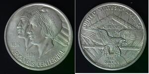 USA Half Dollar 1936 - Silver - Arkansas Centennial - XF/aUNC - 3997