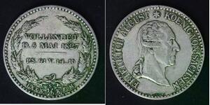 SAXONY ALBERTINE 1/6 Thaler 1827 S - Death of King Friedrich August - 510
