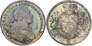 1 Thaler Electorate of Bavaria (1623 - 1806) 銀 Maximilian III Joseph, Elector of Bavaria (1727 – 1777)