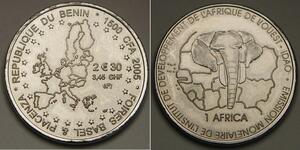 BENIN 1500 Francs / 1 Africa 2005 - European Union - aUNC - 2794 *