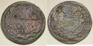 MANTUA (Italian Duchy) 1 Soldone 1732 - Copper - Carlo VI. - F - 1972 *