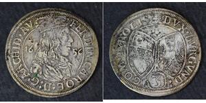 AUSTRIA 3 Kreuzer 1656 - Silver - Ferdinand Charles - 2099