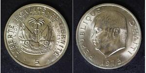 HAITI 5 Centimes 1975 - Copper/Nickel - F.A.O. - aUNC - 2442