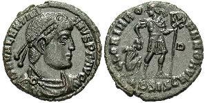  AE3 / 1 Фоллис Римская империя (27BC-395) Бронза Валентиниан I (321-375)