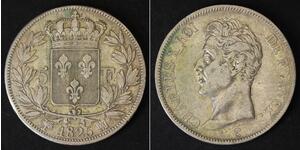 FRANCE 5 Francs 1825 MA - Silver 0.900 - Charles X. - VF- - 1962