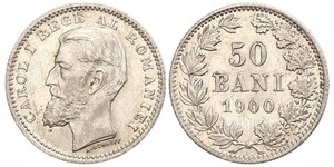50 Ban Reino de Rumanía (1881-1947) Plata Carlos I de Rumania (1839 - 1914)