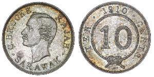 10 Cent Sarawak Plata 