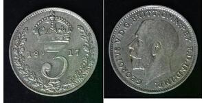 GREAT BRITAIN 3 Pence 1917 - Silver 0.925 - George V. - VF - 3930