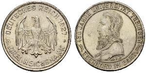 3 Mark / 3 Reichsmark Repubblica di Weimar (1918-1933) Argento 