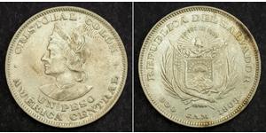  
  1908, El Salvador (Republic). Large Silver Peso (Colon) Coin. AU!     Mint Year: 1908 References: KM-115.1. Denomination: Peso (Colon)  Mint Place: Central American Mint (C.A.M., San Salvador ...