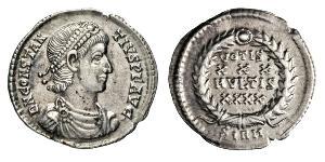 COSTANZO II (337-361) Siliqua, Sirmium. D/ Busto diademato R/ Scritta in corona. RIC VIII-68 Ag g 1,52 SPL