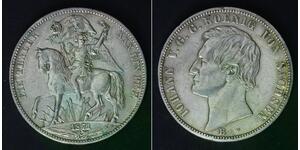 SAXONY ALBERTINE 1 Thaler 1871 B - Silver 0.900 - Victory Over France - 495