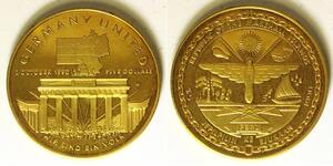 MARSHALL ISLANDS 5 Dollars 1990 - Copper/Nickel - German Unification - 3134