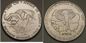 BENIN 1500 Francs / 1 Africa 2003 - African Buffalo - aUNC - 2795 *