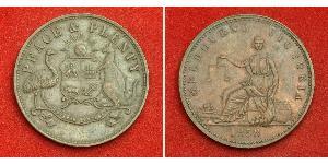  
 
  
 1858, Australia, Melbourne. Nice Copper "Peace & Plenty" Penny Token Coin. XF! 
  
 Mint Date: 1858 Condition: A nice XF! Reference: KM-Tn285.1. R! Denomination: "Peace ...