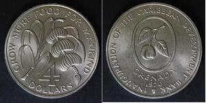 GRENADA 4 Dollars 1970 - Copper/Nickel - F.A.O. - aUNC - 2489