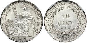 10 Cent Französisch-Indochina (1887-1954) Silber 