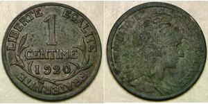 FRANCE 1 Centime 1920 - Bronze - aUNC - 2734 *