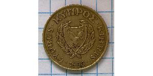 Cyprus | 20 Cents Coin | Zeno of Citium | 1989 - 1990